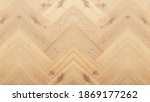 Small photo of wood background - top view of wooden solid wood flooring parquet laminate brushed oak country house floorboard bright herringbones fish bone
