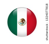 mexico flag on button | Shutterstock .eps vector #1324077818