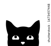 Cute Black Cat's Head. Cat's...
