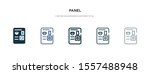 panel icon in different style... | Shutterstock .eps vector #1557488948