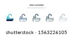 sink cleaning icon in different ... | Shutterstock .eps vector #1563226105