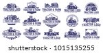 15 Vector Set Of Tractor Logo...