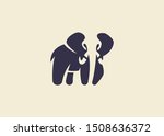 vector of elephant logo  clever ... | Shutterstock .eps vector #1508636372