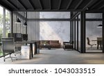 Industrial Loft Style Office 3d ...