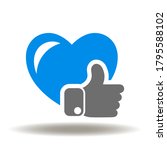 heart hand gesture thumb up... | Shutterstock .eps vector #1795588102