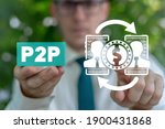 Business and finance technology concept of P2P Peer To Peer.