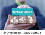 Small photo of Concept of impeachment and impeach. Political impeaching of a president.