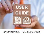 Concept of user guide. User Manual Guidebook Business Service Communication Internet Technology.