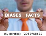 Small photo of Concept of biases and facts. Personal opinions prejudice bias. Bias Discrimination Diversity Business Employee Rights.