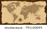 Old World Map. Vector...
