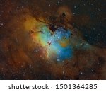 Famous Eagle Nebula with Pillars Of Creation