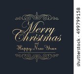 merry christmas and happy new... | Shutterstock .eps vector #499799158