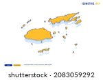 abstract yellow map of fiji on... | Shutterstock .eps vector #2083059292