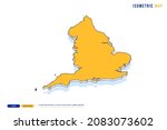 abstract yellow map of england... | Shutterstock .eps vector #2083073602