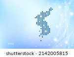 abstract pixel map of korea on... | Shutterstock .eps vector #2142005815
