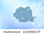 abstract pixel map of romania... | Shutterstock .eps vector #2142006175