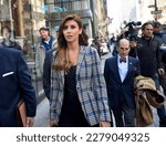 Small photo of N EW YORK, NEW YORK-MARCH 21, 2023: Alina Habba, former lawyer for Donald Trump talks to media and makes her way into Trump Tower in Manhattan on Tuesday.