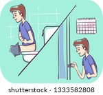 Man sitting on the toilet vector clipart image - Free stock photo ...