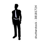 male business silhouette... | Shutterstock . vector #38181724