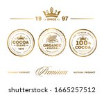 cocoa premium quality stamp.... | Shutterstock .eps vector #1665257512