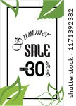 summer sale banner design | Shutterstock . vector #1171392382