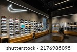 Small photo of GLASGOW, UK - JUNE, 2022: Nike store. Nike is one of the world's largest suppliers of athletic shoes and apparel. The company was founded on January 25, 1964.