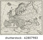 vector historical map of europe ... | Shutterstock .eps vector #62807983
