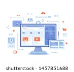 web development  optimization ... | Shutterstock .eps vector #1457851688