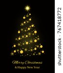 abstract christmas tree... | Shutterstock . vector #767418772