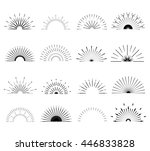 retro sun burst shapes. vintage ... | Shutterstock .eps vector #446833828