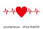 Heart Beat Pulse Vector...