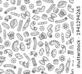 pasta pattern. italian vector... | Shutterstock .eps vector #1941294265
