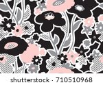 seamless floral pattern with... | Shutterstock .eps vector #710510968