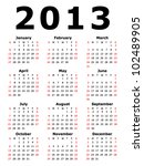Simple 2013 Calendar (EPS 10)