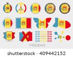 many different styles of flag... | Shutterstock . vector #409442152