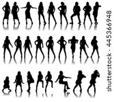 collection of female... | Shutterstock .eps vector #445366948