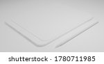 3d render white tablet computer ... | Shutterstock . vector #1780711985