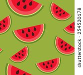 watermelon pattern | Shutterstock .eps vector #254520178