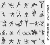 sport icons set. vector | Shutterstock .eps vector #143489005