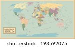 high detail world map.all... | Shutterstock .eps vector #193592075