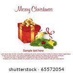 christmas greeting card with... | Shutterstock .eps vector #65572054