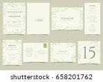 set of wedding invitation card... | Shutterstock .eps vector #658201762