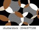 seamless abstract circles with... | Shutterstock .eps vector #2046377108