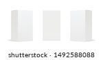 blank cardboard package boxes... | Shutterstock .eps vector #1492588088