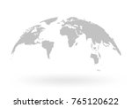world map globe isolated on... | Shutterstock .eps vector #765120622