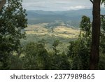 Small photo of The Landscape from the Wat Phra Bat Phu Pha Daeng North of the City of Lampang in the Province of Lampang in North Thailand. Thailand, Lampang, November, 2016