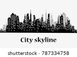 city skyline silhouette... | Shutterstock .eps vector #787334758