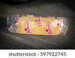 Small photo of London, England - January 21, 2017: Hostess Twinkie Cake, A cream filled cake made and distributed by Hostess Brands, Twinkies were first made in America around 1930.