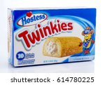 Small photo of London, England - March 04, 2017: Hostess Twinkie Cakes, A cream filled cake made and distributed by Hostess Brands, Twinkies were first made in America around 1930.