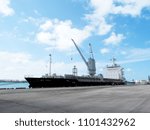 Small photo of Drop anchor and berth at seaport.